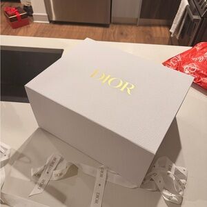 Dior White Box with Gold Lettering